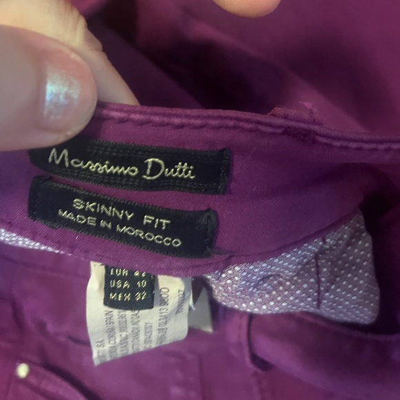 Massimo Dutti purple stretch skinny jeans EUC - Picture 4 of 8